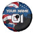 BMX Life Graphic Spare Tire Cover with American Flag and Custom Rider Number Design - Wonder Print Shop