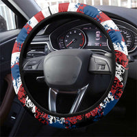 BMX Life Graphic Steering Wheel Cover with American Flag and Rider Number Design - Wonder Print Shop