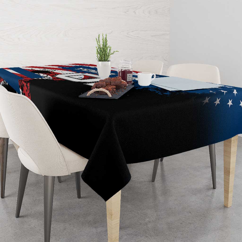 BMX Life Graphic Tablecloth with American Flag and Custom Rider Number Design - Wonder Print Shop