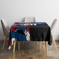 BMX Life Graphic Tablecloth with American Flag and Custom Rider Number Design - Wonder Print Shop