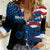 BMX Life Graphic Women Casual Shirt with American Flag and Custom Rider Number Design - Wonder Print Shop