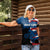 BMX Life Graphic Women Polo Shirt with American Flag and Custom Rider Number Design - Wonder Print Shop
