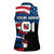 BMX Life Graphic Women Sleeveless Polo Shirt with American Flag and Custom Rider Number Design - Wonder Print Shop
