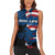 BMX Life Graphic Women Sleeveless Polo Shirt with American Flag and Custom Rider Number Design - Wonder Print Shop