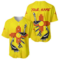 New Mexico Zia Symbol Fish Hook Baseball Jersey Torn Fishing Graphic and Custom Name Design - Wonder Print Shop
