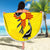 New Mexico Zia Symbol Fish Hook Beach Blanket Torn Fishing Graphic and Custom Name Design - Wonder Print Shop