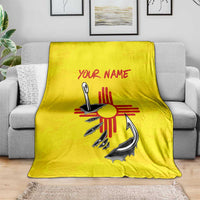 New Mexico Zia Symbol Fish Hook Blanket Torn Fishing Graphic and Custom Name Design - Wonder Print Shop