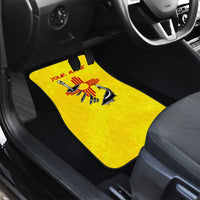 New Mexico Zia Symbol Fish Hook Car Mats Torn Fishing Graphic and Custom Name Design - Wonder Print Shop