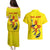 New Mexico Zia Symbol Fish Hook Couples Matching Puletasi and Hawaiian Shirt Torn Fishing Graphic and Custom Name Design - Wonder Print Shop