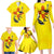 New Mexico Zia Symbol Fish Hook Family Matching Long Sleeve Bodycon Dress and Hawaiian Shirt Torn Fishing Graphic and Custom Name Design - Wonder Print Shop