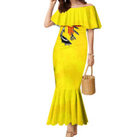 New Mexico Zia Symbol Fish Hook Family Matching Mermaid Dress and Hawaiian Shirt Torn Fishing Graphic and Custom Name Design - Wonder Print Shop