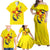 New Mexico Zia Symbol Fish Hook Family Matching Off Shoulder Maxi Dress and Hawaiian Shirt Torn Fishing Graphic and Custom Name Design - Wonder Print Shop