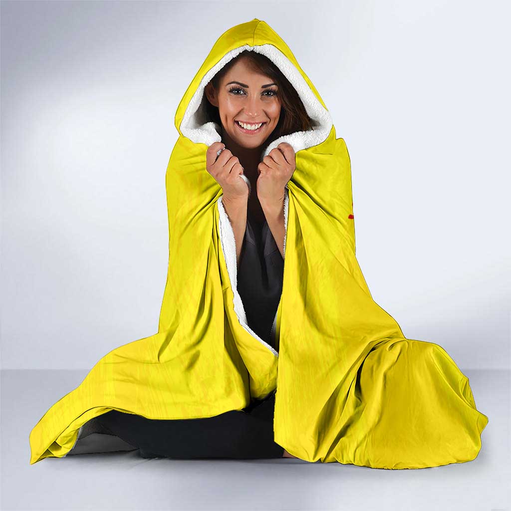 New Mexico Zia Symbol Fish Hook Hooded Blanket Torn Fishing Graphic and Custom Name Design - Wonder Print Shop
