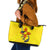 New Mexico Zia Symbol Fish Hook Leather Tote Bag Torn Fishing Graphic and Custom Name Design - Wonder Print Shop