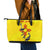New Mexico Zia Symbol Fish Hook Leather Tote Bag Torn Fishing Graphic and Custom Name Design - Wonder Print Shop
