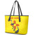 New Mexico Zia Symbol Fish Hook Leather Tote Bag Torn Fishing Graphic and Custom Name Design - Wonder Print Shop