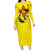 New Mexico Zia Symbol Fish Hook Long Sleeve Bodycon Dress Torn Fishing Graphic and Custom Name Design - Wonder Print Shop