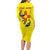 New Mexico Zia Symbol Fish Hook Long Sleeve Bodycon Dress Torn Fishing Graphic and Custom Name Design - Wonder Print Shop