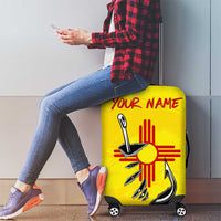 New Mexico Zia Symbol Fish Hook Luggage Cover Torn Fishing Graphic and Custom Name Design - Wonder Print Shop