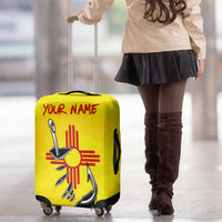 New Mexico Zia Symbol Fish Hook Luggage Cover Torn Fishing Graphic and Custom Name Design - Wonder Print Shop