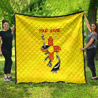 New Mexico Zia Symbol Fish Hook Quilt Torn Fishing Graphic and Custom Name Design - Wonder Print Shop