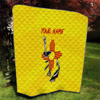 New Mexico Zia Symbol Fish Hook Quilt Torn Fishing Graphic and Custom Name Design - Wonder Print Shop