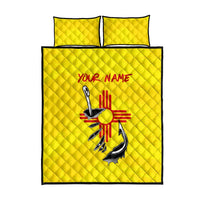 New Mexico Zia Symbol Fish Hook Quilt Bed Set Torn Fishing Graphic and Custom Name Design - Wonder Print Shop