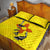 New Mexico Zia Symbol Fish Hook Quilt Bed Set Torn Fishing Graphic and Custom Name Design - Wonder Print Shop