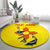 New Mexico Zia Symbol Fish Hook Round Carpet Torn Fishing Graphic and Custom Name Design - Wonder Print Shop