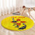 New Mexico Zia Symbol Fish Hook Round Carpet Torn Fishing Graphic and Custom Name Design - Wonder Print Shop