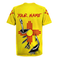 New Mexico Zia Symbol Fish Hook Rugby Jersey Torn Fishing Graphic and Custom Name Design - Wonder Print Shop