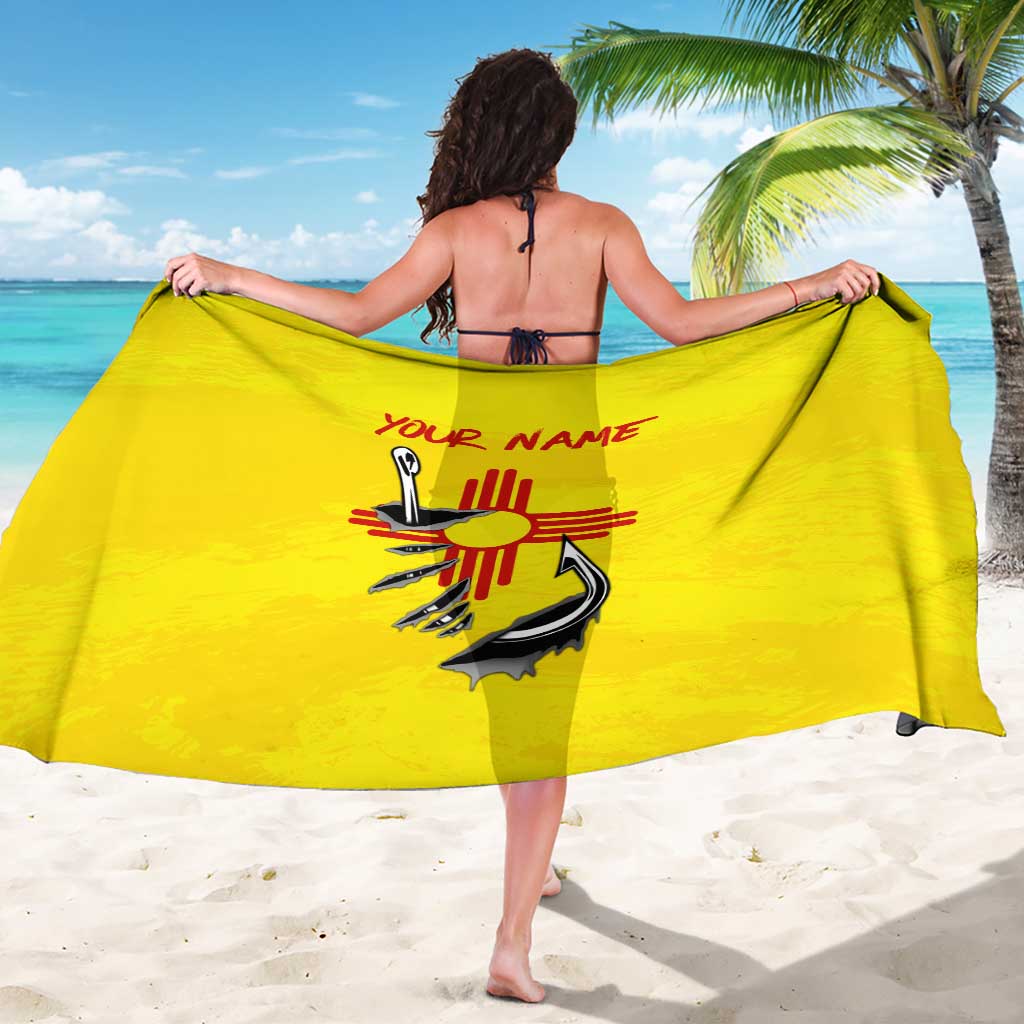 New Mexico Zia Symbol Fish Hook Sarong Torn Fishing Graphic and Custom Name Design - Wonder Print Shop