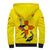 New Mexico Zia Symbol Fish Hook Sherpa Hoodie Torn Fishing Graphic and Custom Name Design - Wonder Print Shop