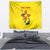 New Mexico Zia Symbol Fish Hook Tapestry Torn Fishing Graphic and Custom Name Design - Wonder Print Shop