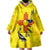 New Mexico Zia Symbol Fish Hook Wearable Blanket Hoodie Torn Fishing Graphic and Custom Name Design - Wonder Print Shop