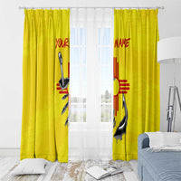 New Mexico Zia Symbol Fish Hook Window Curtain Torn Fishing Graphic and Custom Name Design - Wonder Print Shop