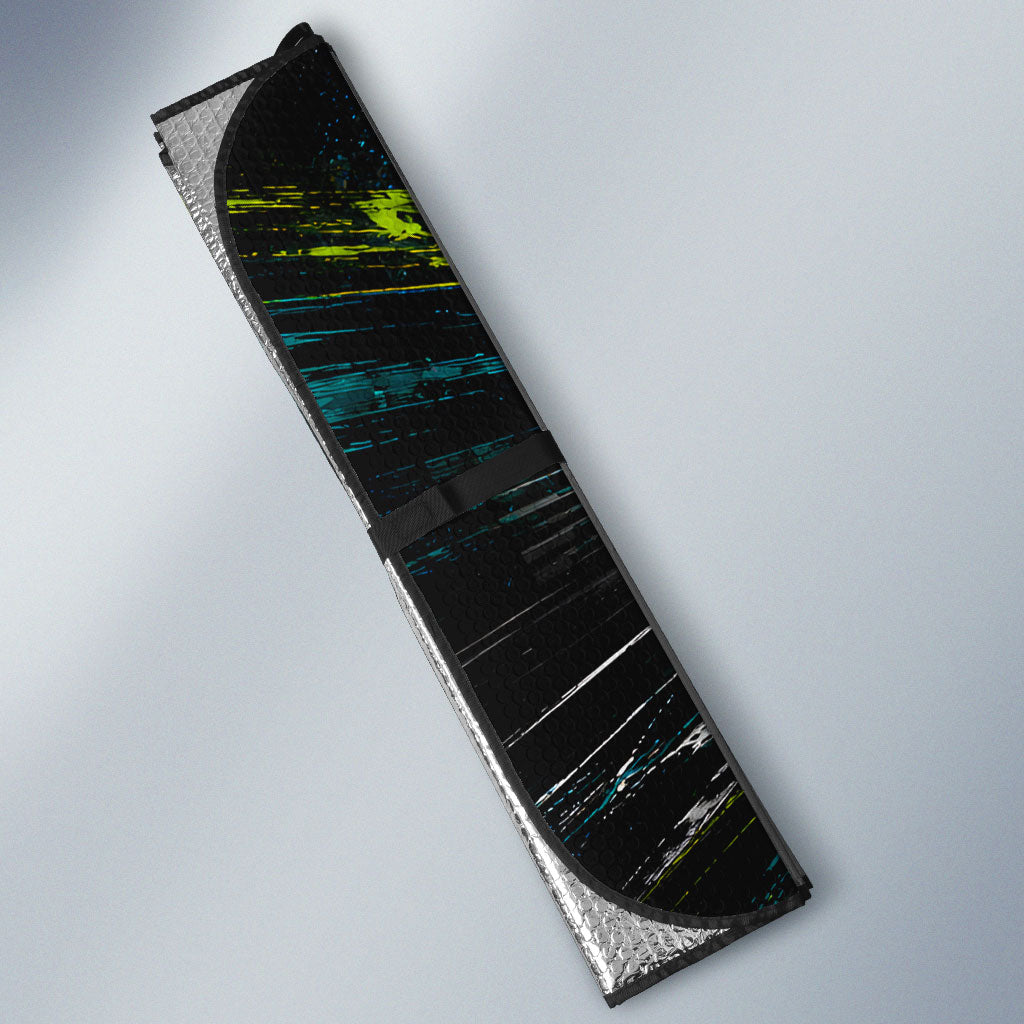 Electric Motorsport Racing Auto Sun Shade Futuristic Formula Car Neon Lightning Speed Art