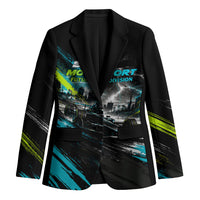 Electric Motorsport Racing Blazer Futuristic Formula Car Neon Lightning Speed Art