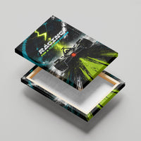 Electric Motorsport Racing Canvas Wall Art Futuristic Formula Car Neon Lightning Speed Art