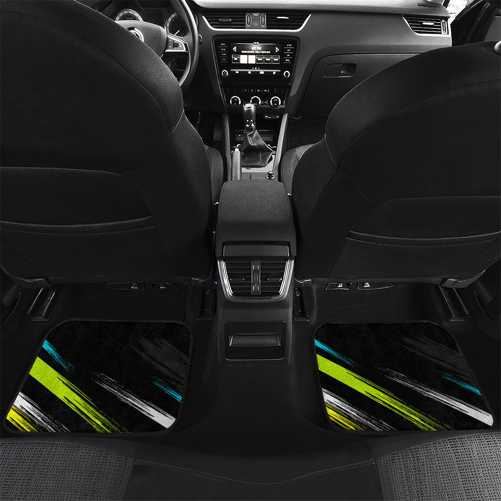 Electric Motorsport Racing Car Mats Futuristic Formula Car Neon Lightning Speed Art