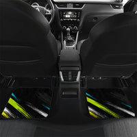Electric Motorsport Racing Car Mats Futuristic Formula Car Neon Lightning Speed Art