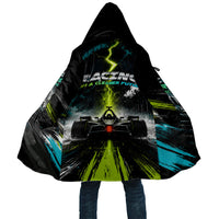 Electric Motorsport Racing Cloak Futuristic Formula Car Neon Lightning Speed Art