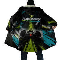 Electric Motorsport Racing Cloak Futuristic Formula Car Neon Lightning Speed Art