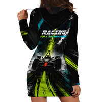 Electric Motorsport Racing Hoodie Dress Futuristic Formula Car Neon Lightning Speed Art
