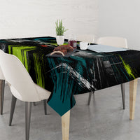 Electric Motorsport Racing Tablecloth Futuristic Formula Car Neon Lightning Speed Art