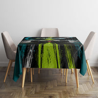 Electric Motorsport Racing Tablecloth Futuristic Formula Car Neon Lightning Speed Art