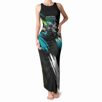Electric Motorsport Racing Tank Maxi Dress Futuristic Formula Car Neon Lightning Speed Art