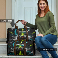 Electric Motorsport Racing Travel Bag Futuristic Formula Car Neon Lightning Speed Art