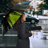 Electric Motorsport Racing Umbrella Futuristic Formula Car Neon Lightning Speed Art