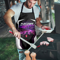 Electric Motorsport Racing Apron Futuristic Neon Formula Race Car Skyline Art